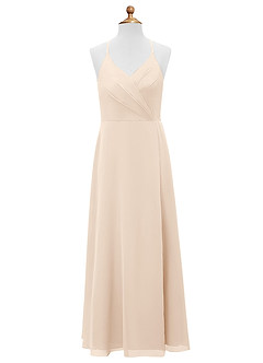 Azazie Davis Junior White Alabaster A-Line Chiffon Dress image7