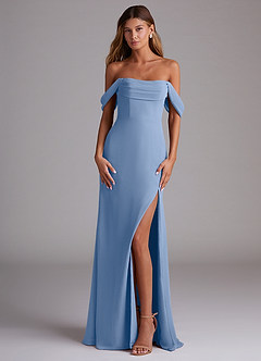 Vestido Azul Acero Largo Saige image1