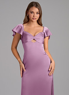 Azazie Demia Bridesmaid Dresses Wisteria Sheath Sweetheart Neckline Stretch Satin Dress image7