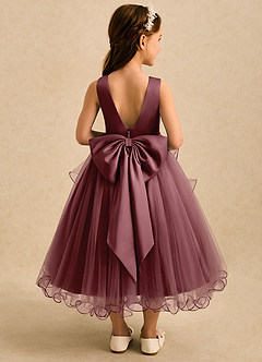 Azazie Savannah Flower Girl Dresses Desert Rose Ball-Gown Lace Tulle Dress image2