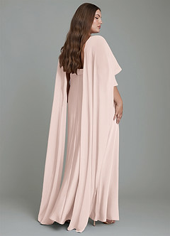 Azazie Stefania Bridesmaid Dresses Blushing Pink A-Line Stretch Satin Dress image8