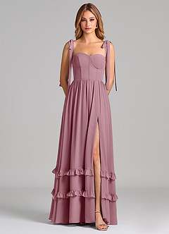 Azazie Anastacia Bridesmaid Dresses Vintage Mauve A-Line Sweetheart Neckline Chiffon Dress image6