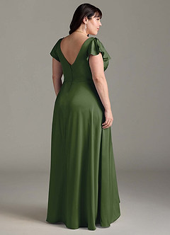 Azazie Omari Bridesmaid Dresses Juniper A-Line Stretch Satin Dress image9