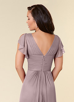 Azazie Reneya Mother of the Bride Dresses Dusk A-Line Pleated Mesh Dress image6