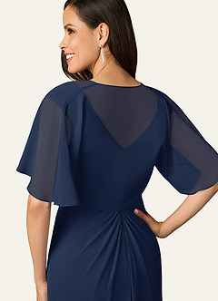 front Azazie Matching Color Salome Chiffon Wrap