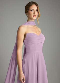 Azazie Ayla Abiti da Damigella Abito A-Line in Chiffon Scollo a Cuore Glicine image6