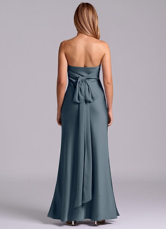 Azazie Ailanie Brudtärnklänningar Klä av Tubklänning i Stretch Satin Axelbandslös Skymning image7