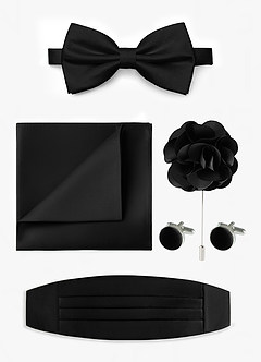 front Matte Satin Pre-Tied Bow Tie