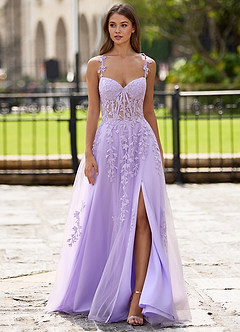 Dreamscape Púrpura Vestido de fiesta de corte A image5