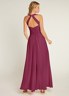 Azazie Claudia Bridesmaid Dresses Mulberry A-Line Sweetheart Neckline Chiffon Dress image3