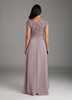 Azazie Irmeli Mother of the Bride Dresses Dusk A-Line Lace Chiffon Dress image4
