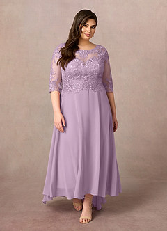 Azazie Monza Mother of the Bride Dresses Wisteria A-Line Lace Chiffon Dress image7