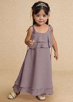 Azazie Temi Final Sale Ivory A-Line Spaghetti Strap Chiffon Dress image6