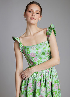 Azazie Ariyah Kleider zum Anprobieren zu Hause A-Linie Korsett Brokat Kleid Mintfarbenes Mauve image7