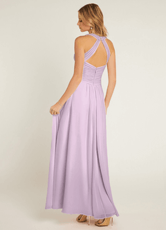 Azazie Claudia Bridesmaid Dresses Frosted Lilac A-Line Sweetheart Neckline Chiffon Dress image4