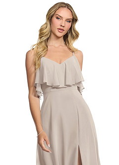 Azazie Jean Bridesmaid Dresses Frost A-Line Chiffon Convertible Dress image4