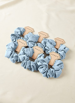 front Matching Color Bridesmaid Floral Burnout Over Size Scrunchie Set