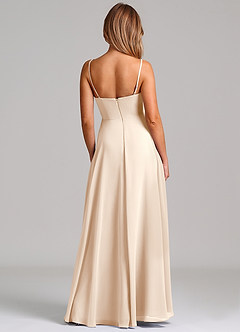 Azazie Elle Bridesmaid Dresses White Alabaster A-Line Pleated Chiffon Dress image7