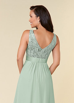 Azazie Xella Mother of the Bride Dresses Agave A-Line Lace Chiffon Dress image6