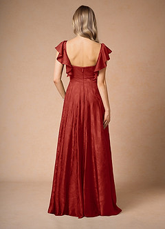 Aaliyah Orange Red Maxi Dress image2