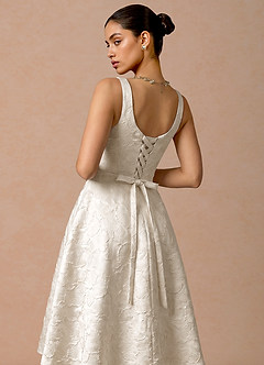 Effie French White Midi Dress image2