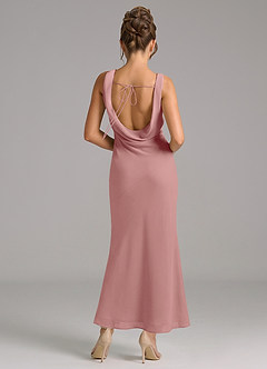 Azazie Rylina 신부 들러리 드레스 인어 주름진 쉬폰 발목 길이 드레스 image6