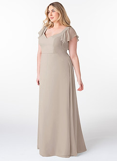 Azazie Syenna Bridesmaid Dresses Frost A-Line Ruched Chiffon Dress image8