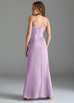 Azazie Maci Junior Klä av Sjöjungfru i Stretch Satin Plisserad image5