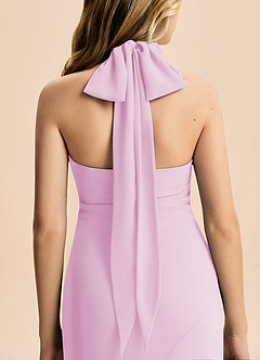 Azazie Velli Junior Meerjungfrau-Linie Hoher Kragen Chiffon Kleid Bonbonrosa image6