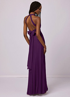 Barbie ♥ Azazie Bridesmaid Dresses Grape A-Line Pleated Chiffon Dress image6