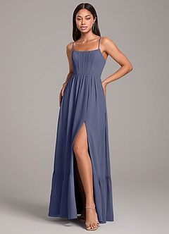 Azazie Kailee Bridesmaid Dresses Stormy A-Line with Pockets Chiffon Dress image5