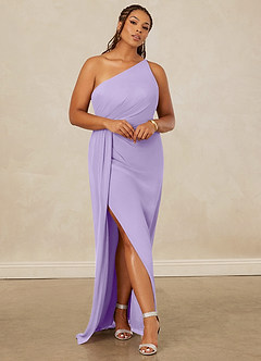 Christian Siriano Bridal for Azazie 1003 Bridesmaid Dresses Lilac Sheath One Shoulder Chiffon Dress image8