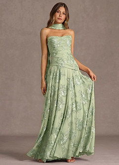 Gabriela Light Green Maxi Dress image4