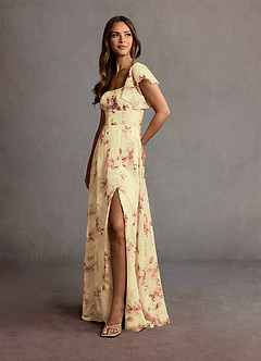 Halle Light Yellow Maxi Dress image4