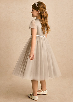 Azazie Kaylor Flower Girl Klänningar Klänning A-linje i Tyll Plisserad image6