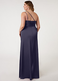 Azazie Eren Bridesmaid Dresses Stormy Mermaid One Shoulder Stretch Satin Dress image7