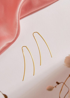 front Pendientes minimalistas de metal