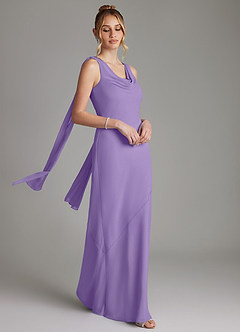 Azazie Essence Bridesmaid Dresses Tahiti Sheath Chiffon Dress image6