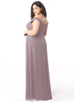 Azazie Audrianna Bridesmaid Dresses Dusk A-Line Off-The-Shoulder Gathered Chiffon Convertible Dress image10