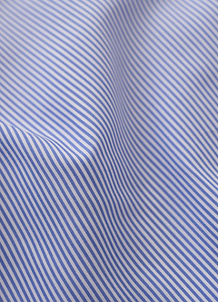 front Aiden White Sky Blue 100% Cotton Non-Iron Striped Dress Shirt