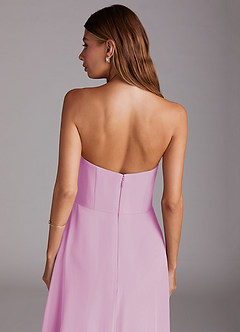 Azazie Wren Bridesmaid Dresses Candy Pink A-Line Strapless Chiffon Dress image8