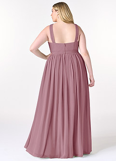 Azazie Elvira Bridesmaid Dresses Vintage Mauve A-Line Pleated Chiffon Dress image8