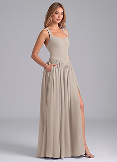 Azazie Francis Bridesmaid Dresses Frost A-Line Corset Chiffon Dress image6