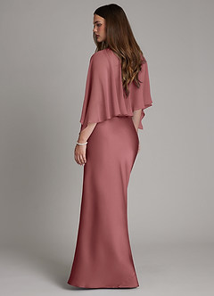 Azazie Ambra Abiti da Damigella Abito Sirena in Raso Elasticizzato Plissettato Ametista image2