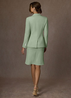 front Kennedy Dusty Sage Structured Stretch Jacket and Dress Suit Set