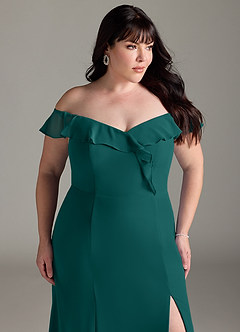 Azazie Sophie Bridesmaid Dresses Peacock A-Line Off the Shoulder Chiffon Convertible Dress image11