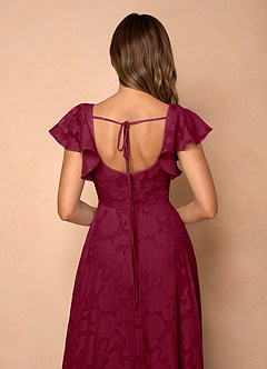 Anna Merlot Ruffled Maxi Dress image7