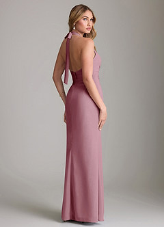 Azazie Valerie Bridesmaid Dresses Vintage Mauve Mermaid Pleated Chiffon Dress image2