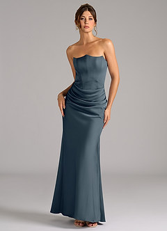 Azazie Debby Bridesmaid Dresses Twilight Mermaid Strapless Stretch Satin Convertible Dress image1