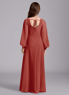 Azazie Bondi Junior Klänning av A-Line i Chiffong Blouson image2